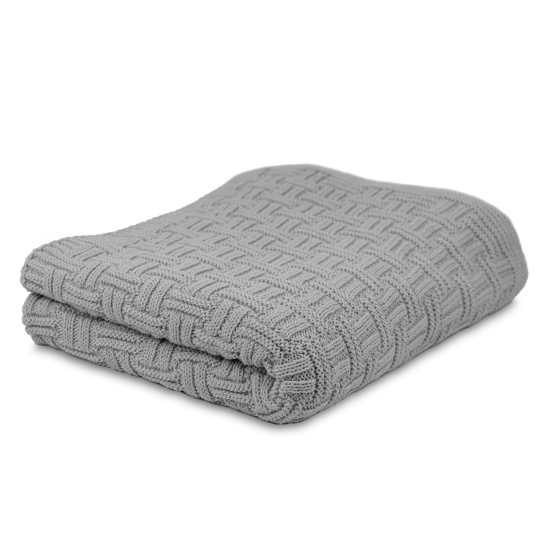 Strickdecke | H Design. Hellgrau