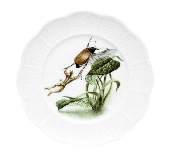 Porzellanteller | Pan mit Maikäfer - Pans versunkener Garten