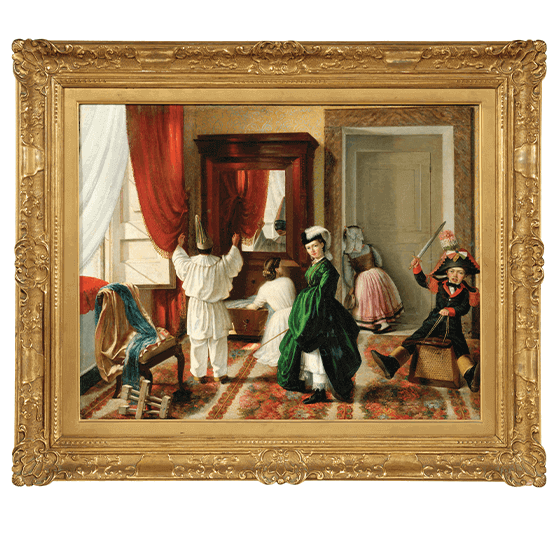 Kunstdruckdatei | Maskerade mit Pulcinella