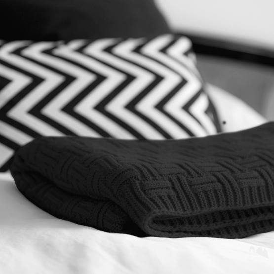 Strickdecke | H Design. Anthrazit