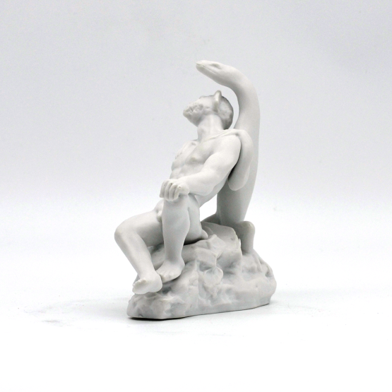 Porzellanfigur |  Pan liegend, Biskuitporzellan