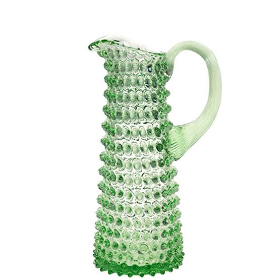 Nuppenglas-Karaffe ♕ Schloss Ludwigsburg, hellgrünes Glas