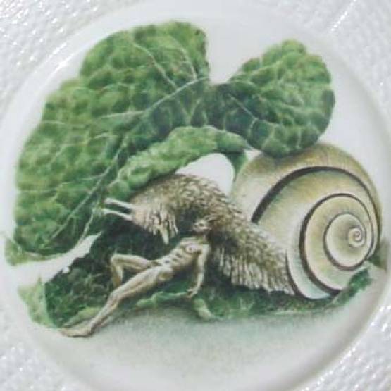 Friedrich Hechelmann, Porzellandekor ✮ Pan mit Schnecke