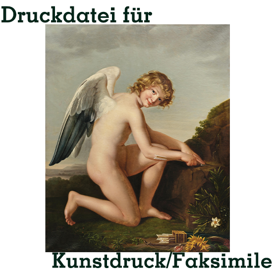 Kunstdruckdatei | Amor, der seine Pfeile schärft Kunstdruckdatei | Amor, der seine Pfeile schärft