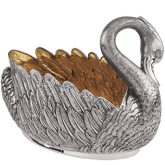 Silberner Tafelaufsatz ❘ Ludwigsburger Barock-Schwan